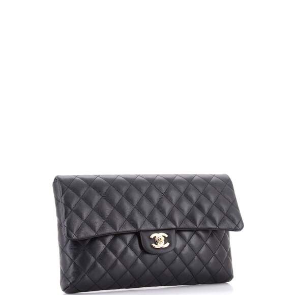 Classic Flap Clutch Quilted Caviar #206092C36B - Picture 2 of 7